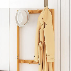 Wooden Hall Stand | Modern Minimalist Floor Coat Rack | Home Entryway Organizer with Drawer