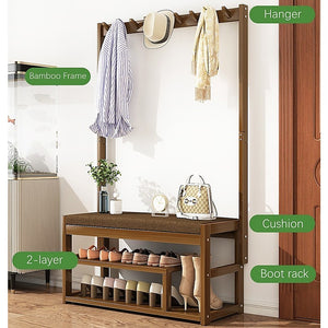100cm Hallway Bench | Coat Rack Stand | Multifunctional Hall Shelf | Entryway