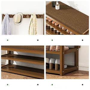 100cm Hallway Bench | Coat Rack Stand | Multifunctional Hall Shelf | Entryway