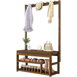 100cm Hallway Bench | Coat Rack Stand | Multifunctional Hall Shelf | Entryway