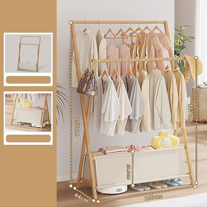 100cm Clothes Rail Rack | Freestanding Garment Hanger | Bedroom Storage with Lower Shelf