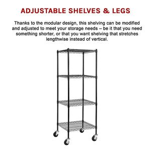Modular Wire Storage Shelf | 600 x 600 x 1800mm | Steel Shelving