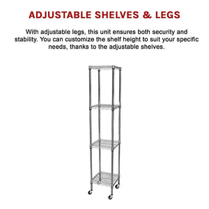 Modular Wire Storage Shelf | 450 x 450 x 1800mm | Steel Shelving