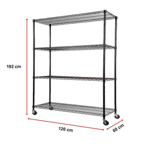 Modular Wire Storage Shelf | 1200 x 600 x 1800mm | Steel Shelving