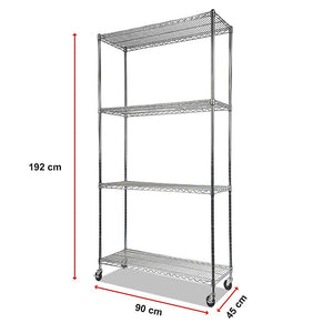 Modular Wire Storage Shelf | 900 x 450 x 1800mm | Steel Shelving