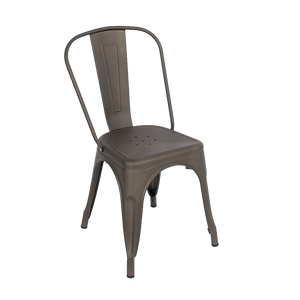 Vintage Metal Dining Chairs | Stackable | Set of 4 | Kitchen & Café Side Chairs