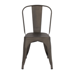 Vintage Metal Dining Chairs | Stackable | Set of 4 | Kitchen & Café Side Chairs