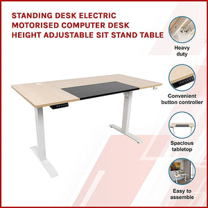 Standing Desk | Electric Motorised | Computer Desk | Height Adjustable | Sit Stand Table