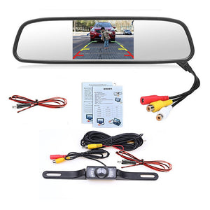 Car Rear View Mirror Camera Kit | 120-Degree Night Vision | Reverse Parking System