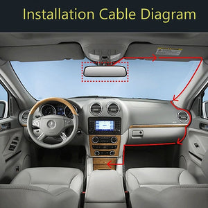 Car Rear View Mirror Camera Kit | 120-Degree Night Vision | Reverse Parking System
