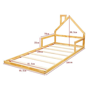Pine Wood Floor Bed House Frame | Kids & Toddlers