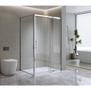 Adjustable 1300x1010mm Single Door Corner Sliding Glass Shower Screen | Chrome