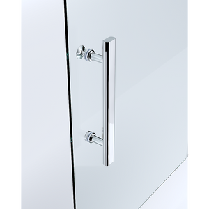 Adjustable 1300x1010mm Single Door Corner Sliding Glass Shower Screen | Chrome