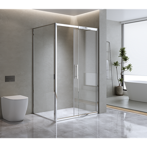 Adjustable 1300x1010mm Single Door Corner Sliding Glass Shower Screen | Chrome