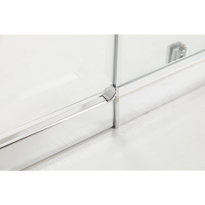 Adjustable 1300x1010mm Single Door Corner Sliding Glass Shower Screen | Chrome