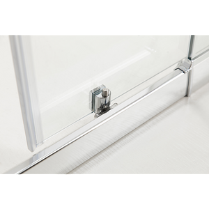 Adjustable 1300x1010mm Single Door Corner Sliding Glass Shower Screen | Chrome