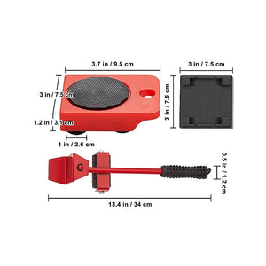 4 X All-purpose Dolly Plastic Heavy Duty Furniture Mover Slider Set