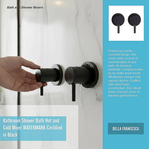 Bathroom Shower Bath Hot and Cold Mixer | WATERMARK Certified | Black