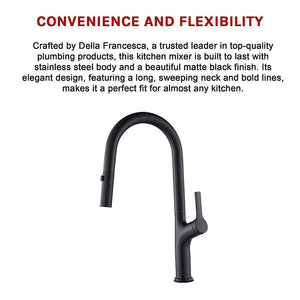 Kitchen, Laundry, Bathroom Basin Sink Pull Out Mixer Tap Faucet | Black