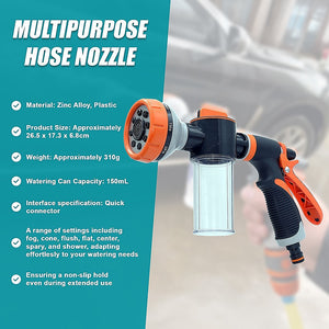 Garden Hose Nozzle | Pet Shower & Car Wash Sprayer | Leak-Proof Hand Trigger