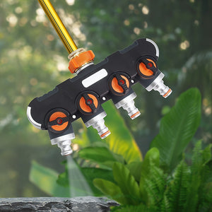 4-Way Garden Water Distributor | Tap Connector | Irrigation Hose Splitter