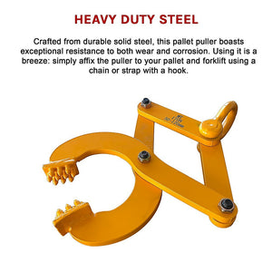 Steel Single Scissor Pallet Puller Clamp | 1 Ton Capacity | Pallet Grabber