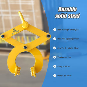 Steel Single Scissor Pallet Puller Clamp | 1 Ton Capacity | Pallet Grabber
