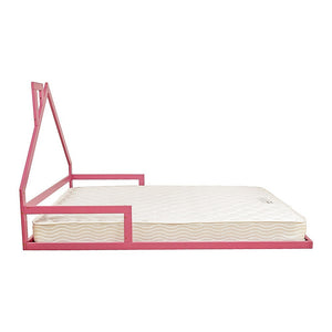 Pine Wood Floor Bed House Frame | Kids and Toddlers | White