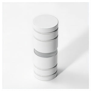 Wall to Wall Frameless Shower Screen | 90cm | White Brackets | Stainless Steel Hinges | Round Knob Handle