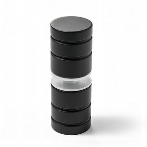 110cm Wall to Wall Frameless Shower Screen with Black Channel and SS Hinges , Round Knob Handle