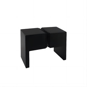 120x120cm Double Door Corner Shower Screen with Channels and SS Hinges - Black