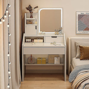 Makeup Vanity Mirror Desk | With LED Lighting | Modern Dressing Table