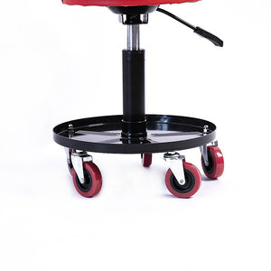 Rolling Shop Stool | Mechanics Garage Stool | Adjustable Work Seat Creeper