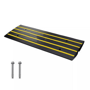 Curb Ramp | Heavy-Duty Rubber Driveway Ramp | Slope Access for Cars & Wheelchairs