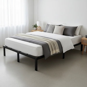King Single Metal Bed Frame | Full Steel | Heavy Duty Construction | Modern Design