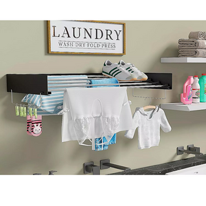 Collapsible Laundry Drying Rack | Wall Mounted Clothes Drying Rack for Laundry