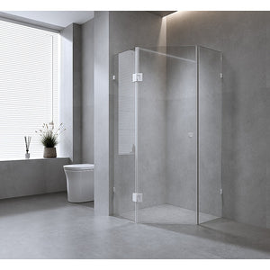 90cm Frameless Diamond Shower Screen
