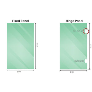 Frameless Diamond Shower Screen | 100cm | Chrome Channels & SS Hinges | Round Handle | Modern Bathroom Enclosure
