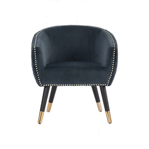 Deniz Lounge Chair | Tub Chair | Accent Armchair | Blue Upholstery