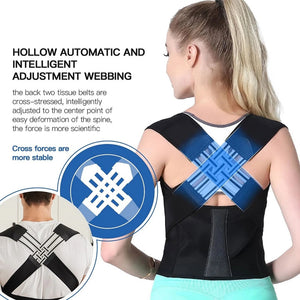 NNEOBA Back Brace Posture Corrector for Men | Adjustable Full Back Support