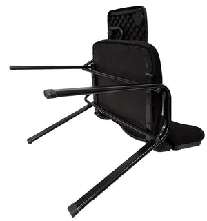 NNECN Lecture Chair with Table Top for Classroom | Lecture | Training | Conference (Set of 6 - Black)