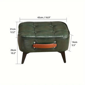 NNETM Super Soft Faux Leather Upholstered Seat | Green & Black | Comfortable and Stylish