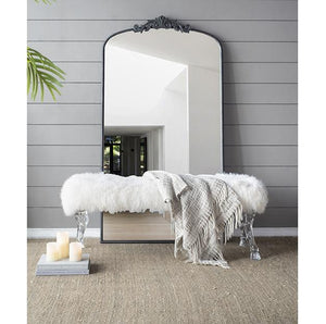 Ornate Metallic Floor Mirror | Elegant Design