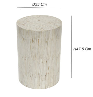 Alpine Mother of Pearl Hand Made Stool | Side Table