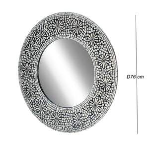 Swirl Mother of Pearl Handmade Mirror | Elegant Detail