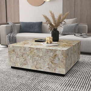 Cluster Mother of Pearl Hand Made Coffee Table | Timeless Design