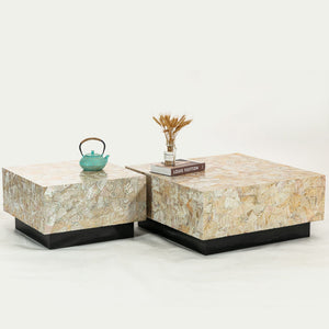 Cluster Mother of Pearl Hand Made Coffee Table | Timeless Design