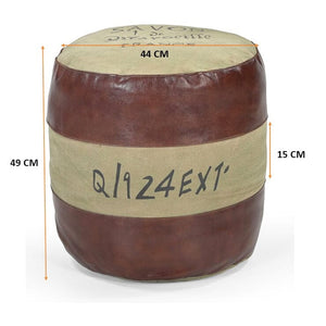 Savon France Handmade Round Ottoman | Elegant Upholstered Footstool | Classic Home Decor