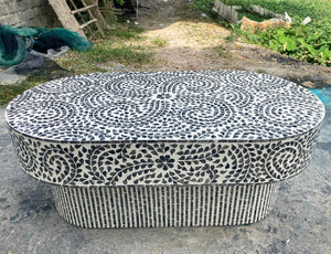 Floral Mother of Pearl Coffee Table | Artistic Craftsmanship