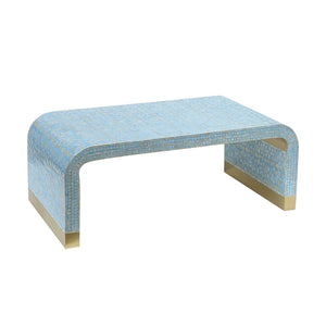 Mother of Pearl Mediterranean Breeze Low Profile Coffee Table | Serene Style